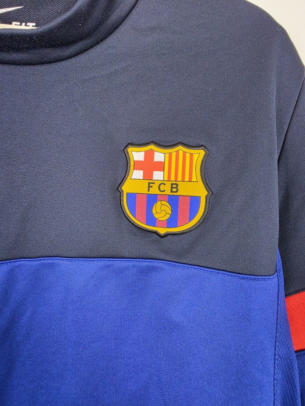 Nike FC Barcelona Barcá Soccer Training Drill Top Jersey Blue Mens XL 477937-435 - Picture 14 of 14